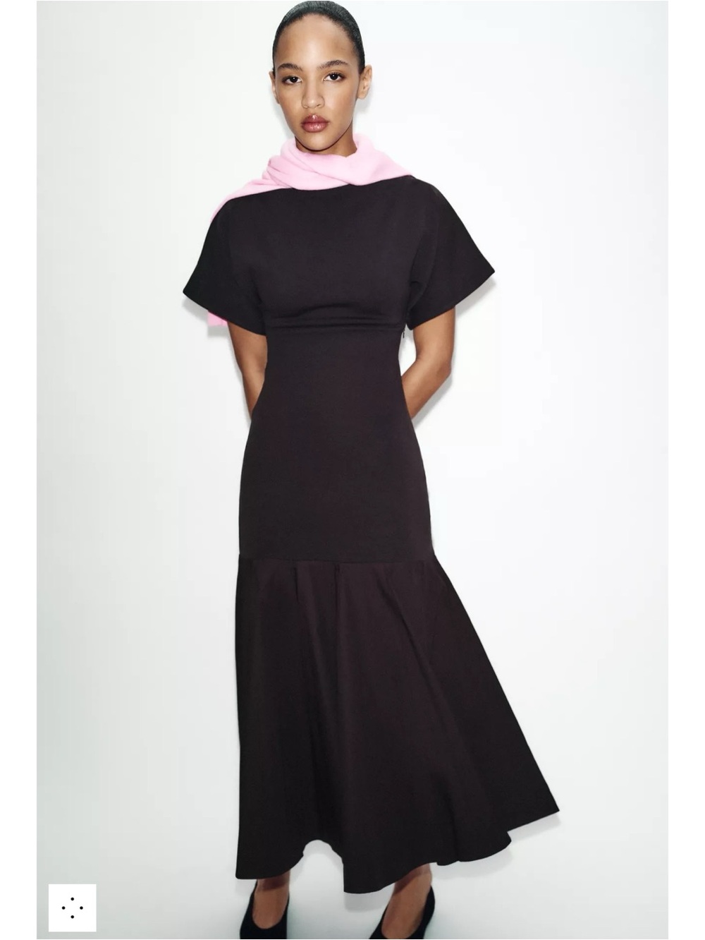Zara COMBINED INTERLOCK DRESS